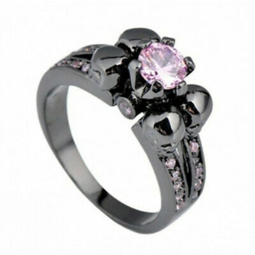 Goth💜18K BLK Gold Fashion Ring